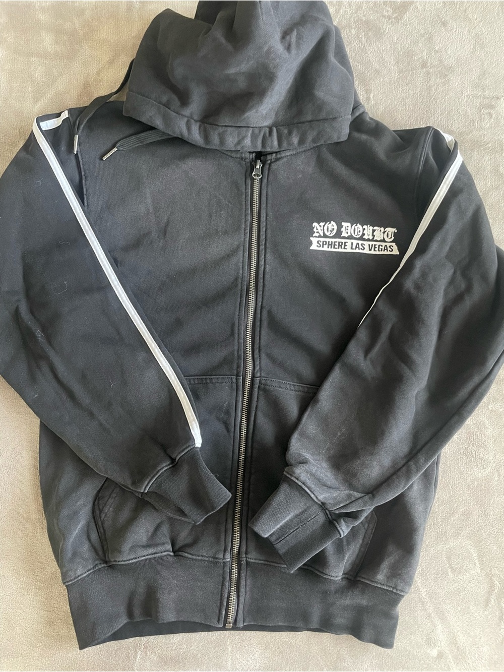 No Doubt Sphere Las Vegas 2026 Full Zip Hoodie Black White S